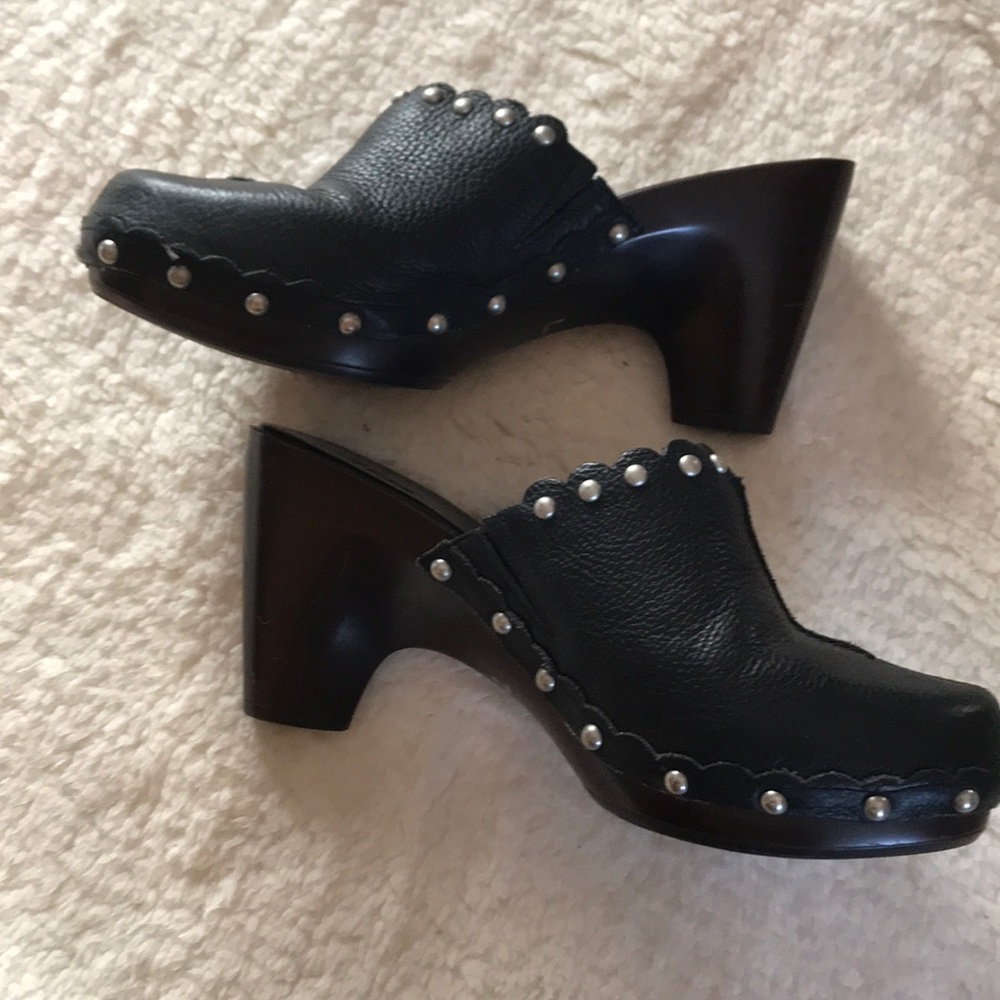 Studded Leather Clogs